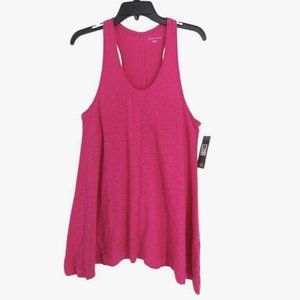 NEW Eileen Fisher Tank Top Sz Small Scoop Neck Racerback Swing Tunic Pink